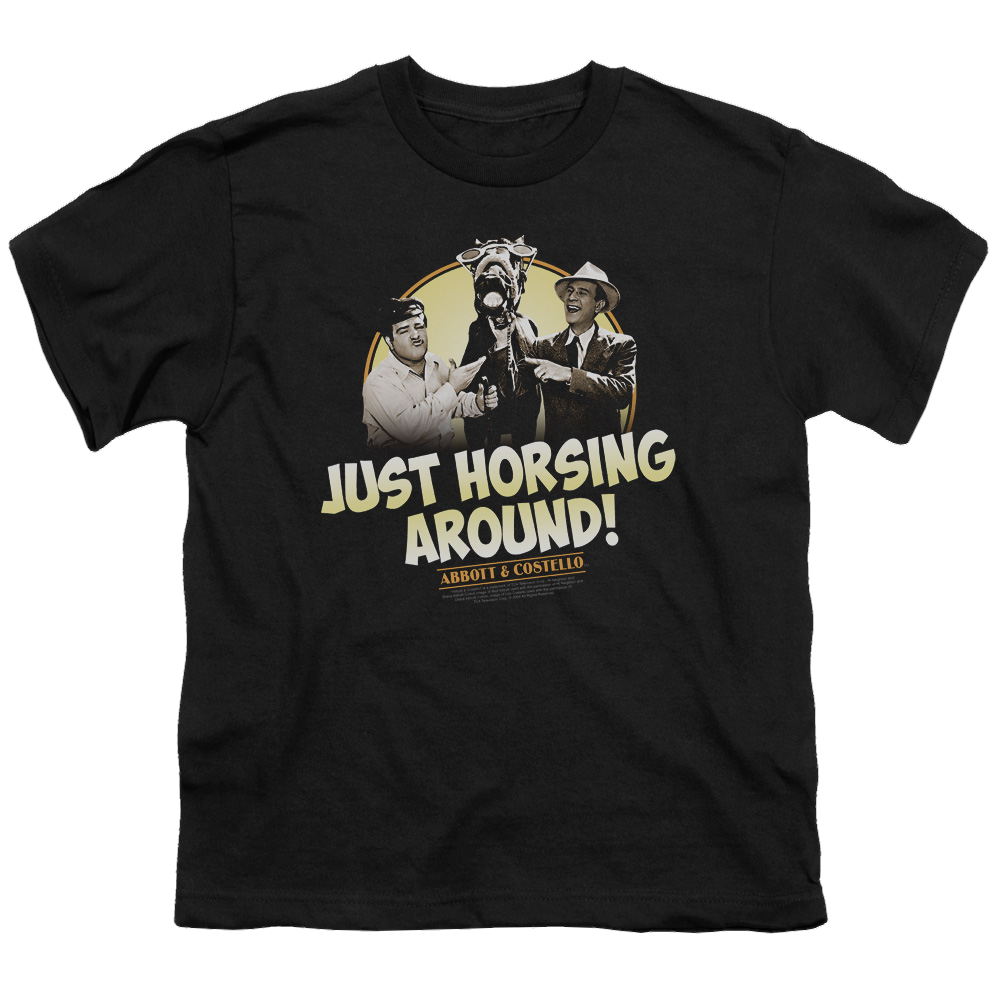 Abbott and Costello Horsing Around - Youth T-Shirt (Ages 8-12)