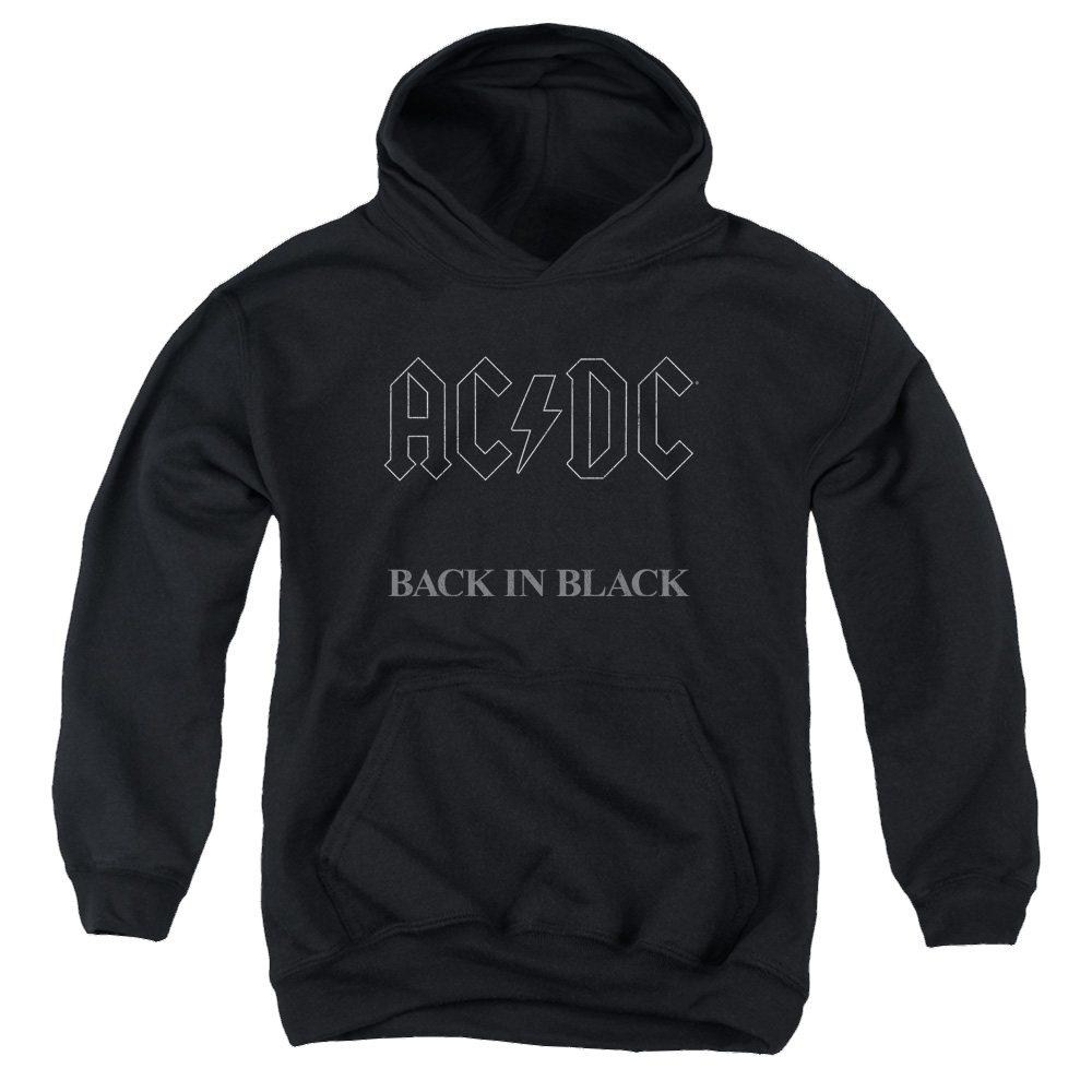 AC/DC Back In Black - Youth Hoodie (Ages 8-12)
