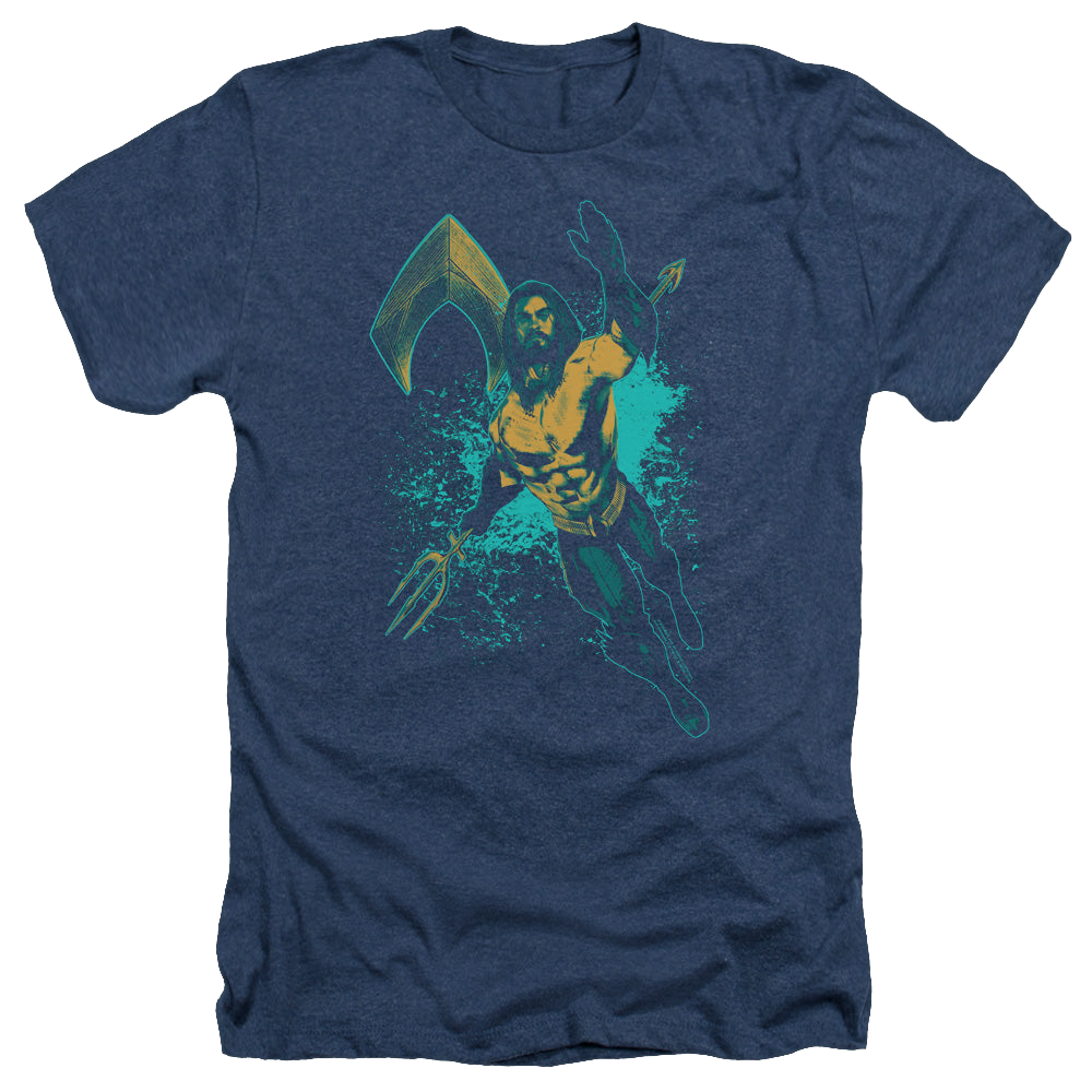 Aquaman Movie Make A Splash - Men's Heather T-Shirt