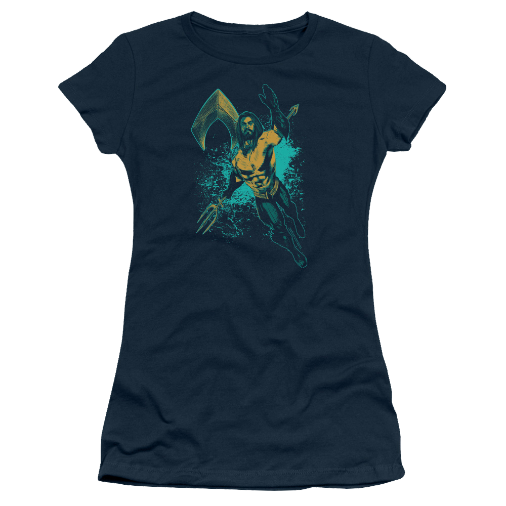 Aquaman Movie Make A Splash - Juniors T-Shirt