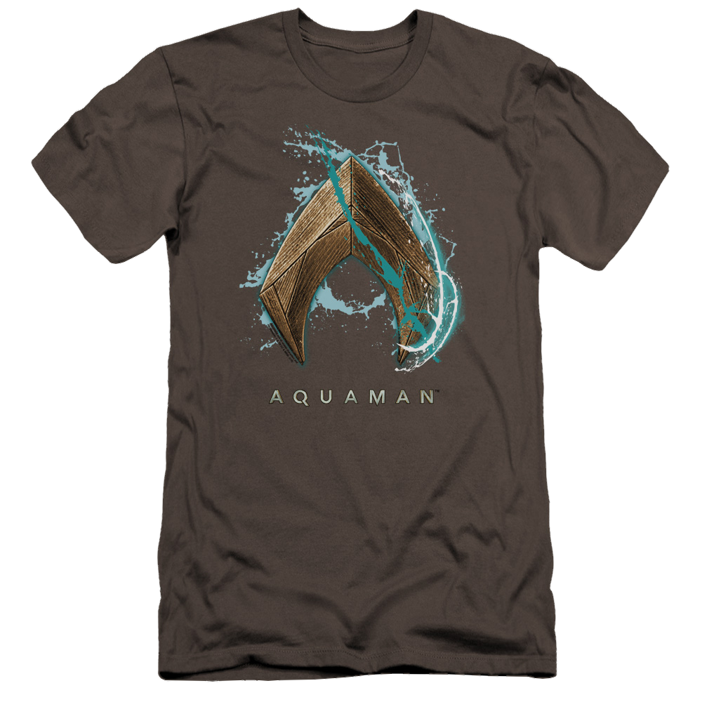 Aquaman Movie Water Shield - Men's Premium Slim Fit T-Shirt