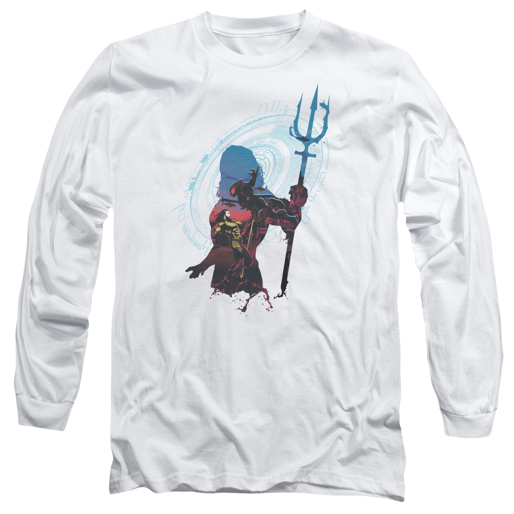 Aquaman Movie Silhouette - Men's Long Sleeve T-Shirt