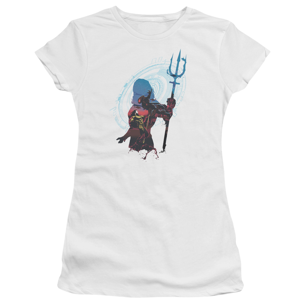 Aquaman Movie Silhouette - Juniors T-Shirt
