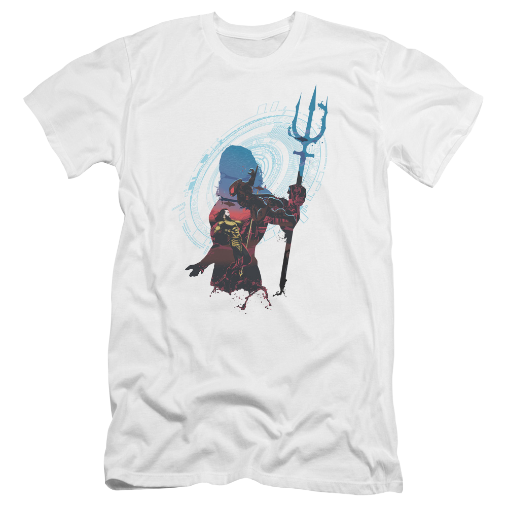 Aquaman Movie Silhouette - Men's Premium Slim Fit T-Shirt
