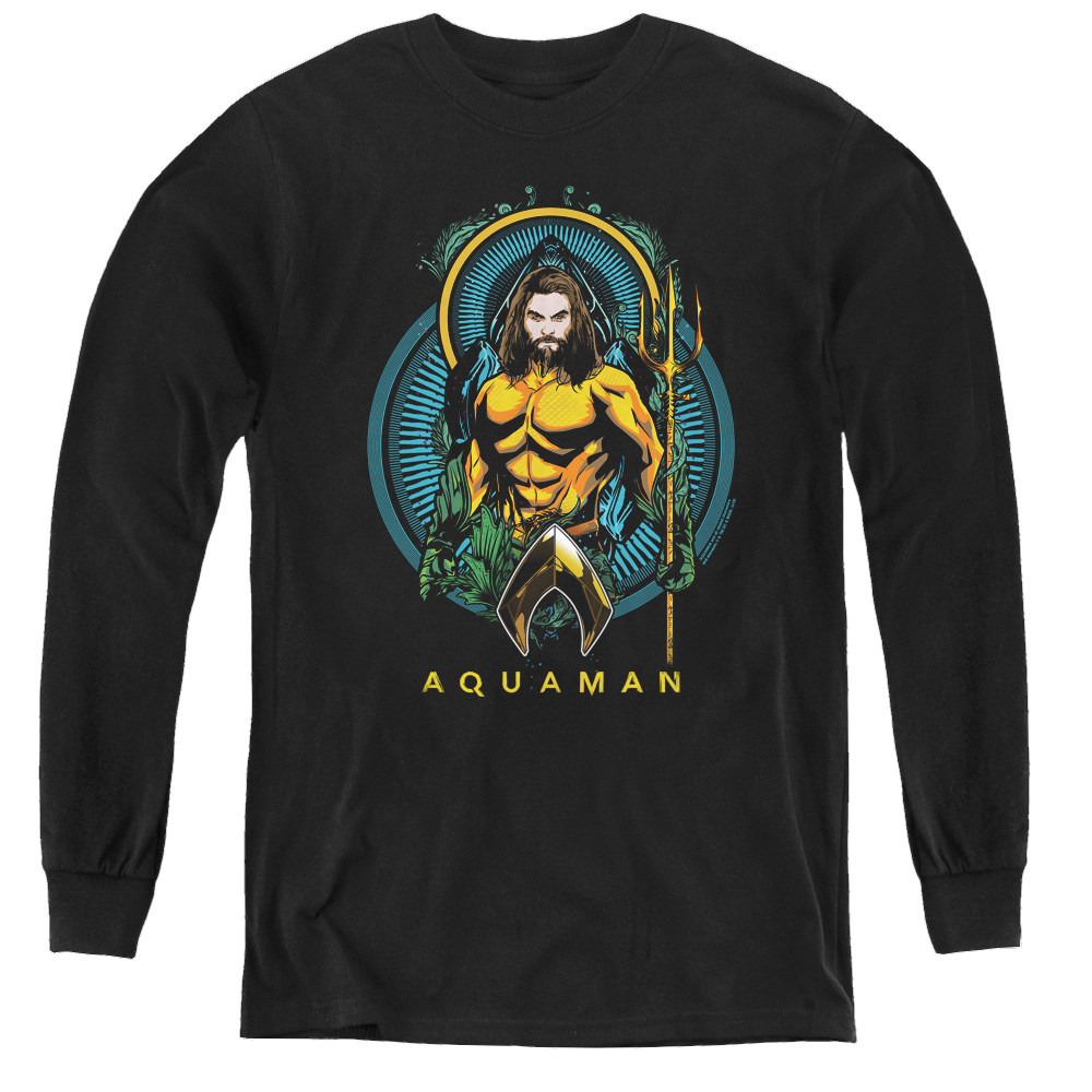 Aquaman Movie Aqua Nouveau - Youth Long Sleeve T-Shirt