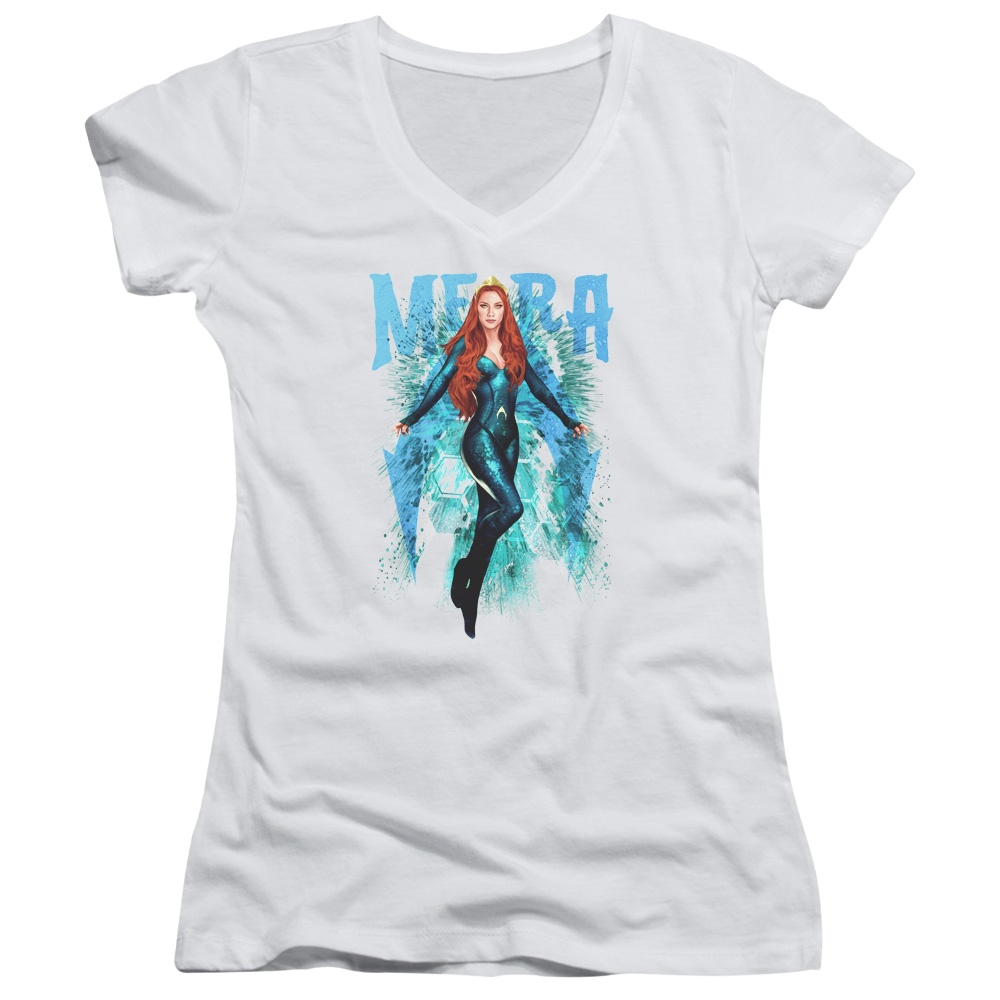 Aquaman Movie Mera - Juniors V-Neck T-Shirt