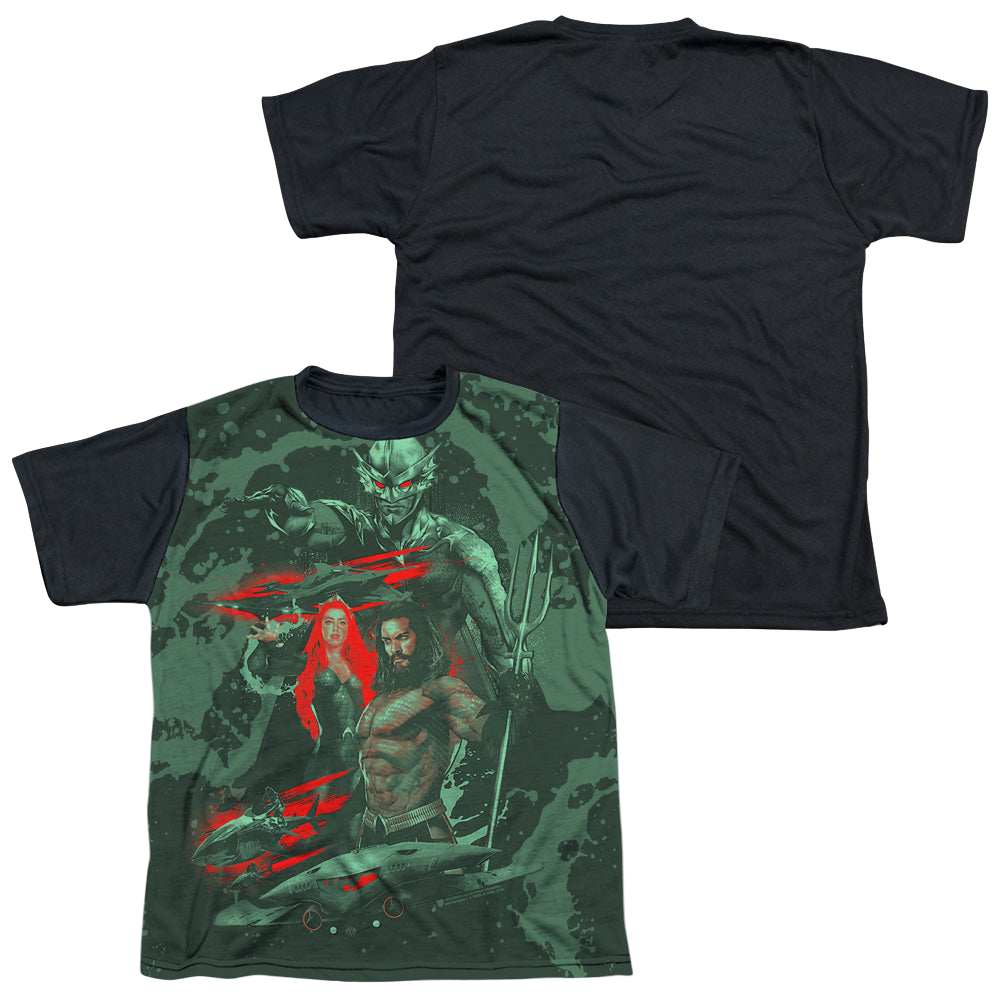 Aquaman Movie Good And Evil - Youth Black Back T-Shirt