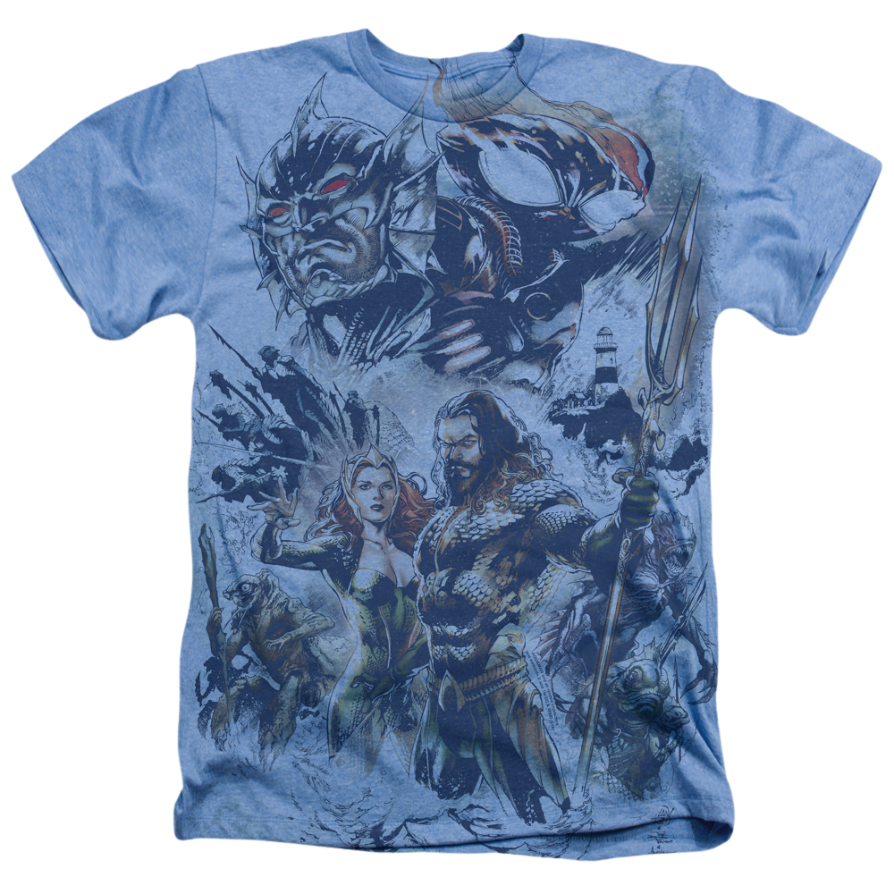 Aquaman Movie Comic Poster - Men's All-Over Heather T-Shirt