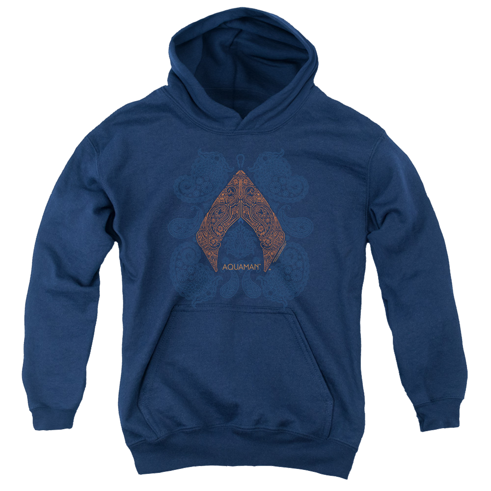 Aquaman Movie Aqua Paisley - Youth Hoodie