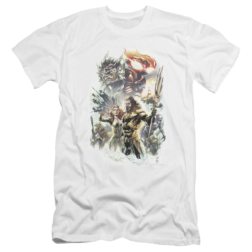 Aquaman Movie King Of Atlantis - Men's Premium Slim Fit T-Shirt