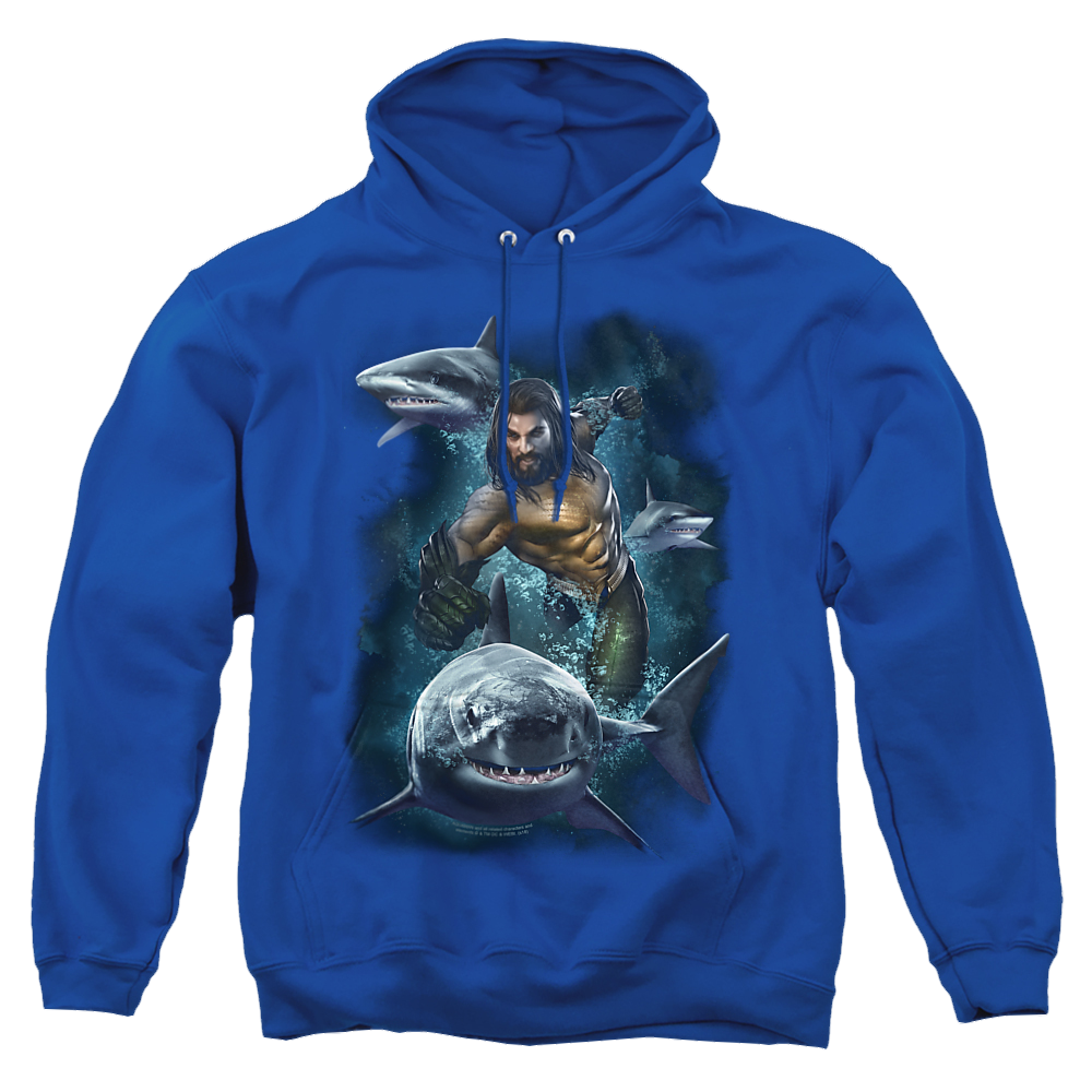 Aquaman Movie Swimming With Sharks - Pullover Hoodie