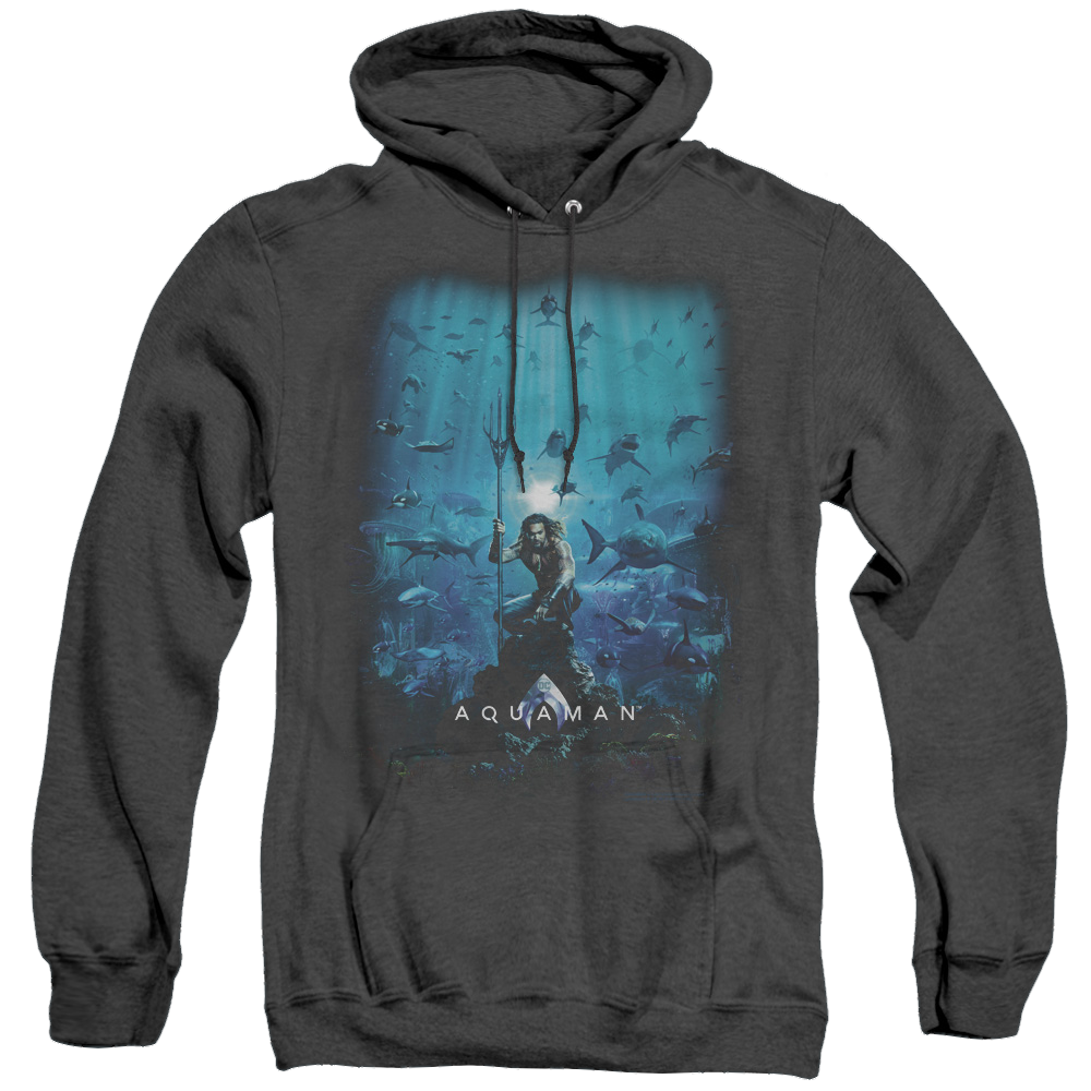 Aquaman Movie Poster - Heather Pullover Hoodie