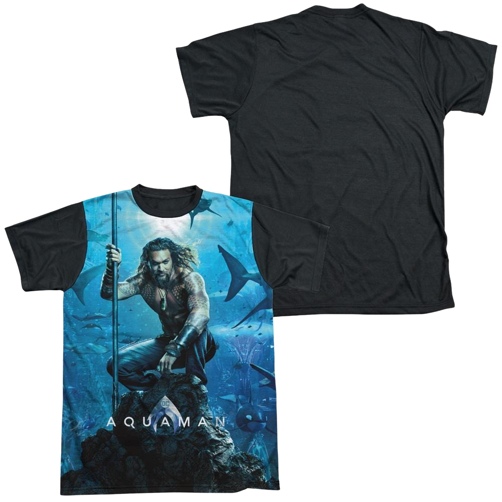Aquaman Movie Poster - Men's Black Back T-Shirt