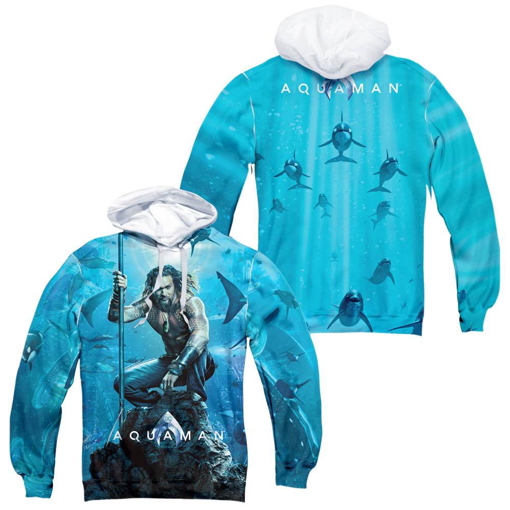 Aquaman Movie Poster - All-Over Print Pullover Hoodie