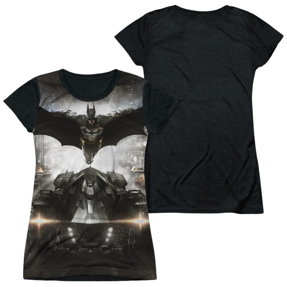 Batman - Arkham Poster - Juniors Black Back T-Shirt