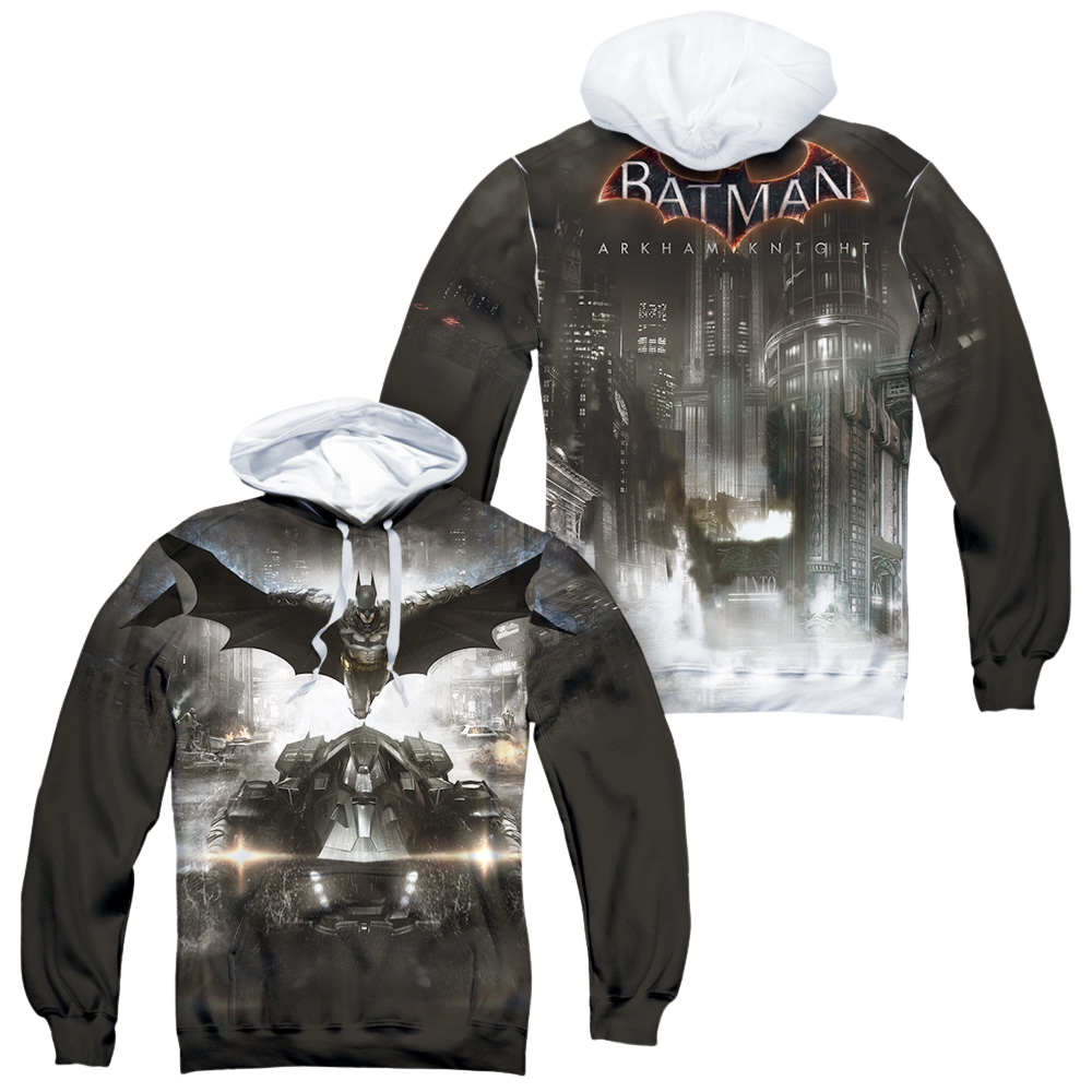 Batman - Arkham Poster - All-Over Print Pullover Hoodie