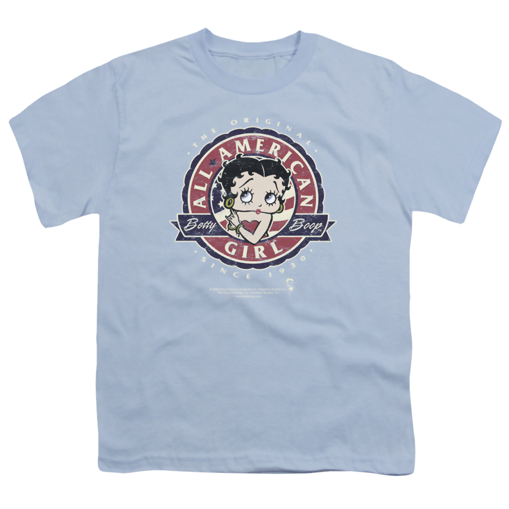 Betty Boop All American Girl - Youth T-Shirt