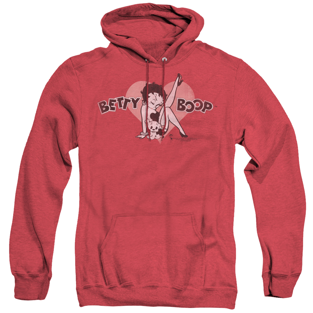 Betty Boop Vintage Cutie Pup - Heather Pullover Hoodie