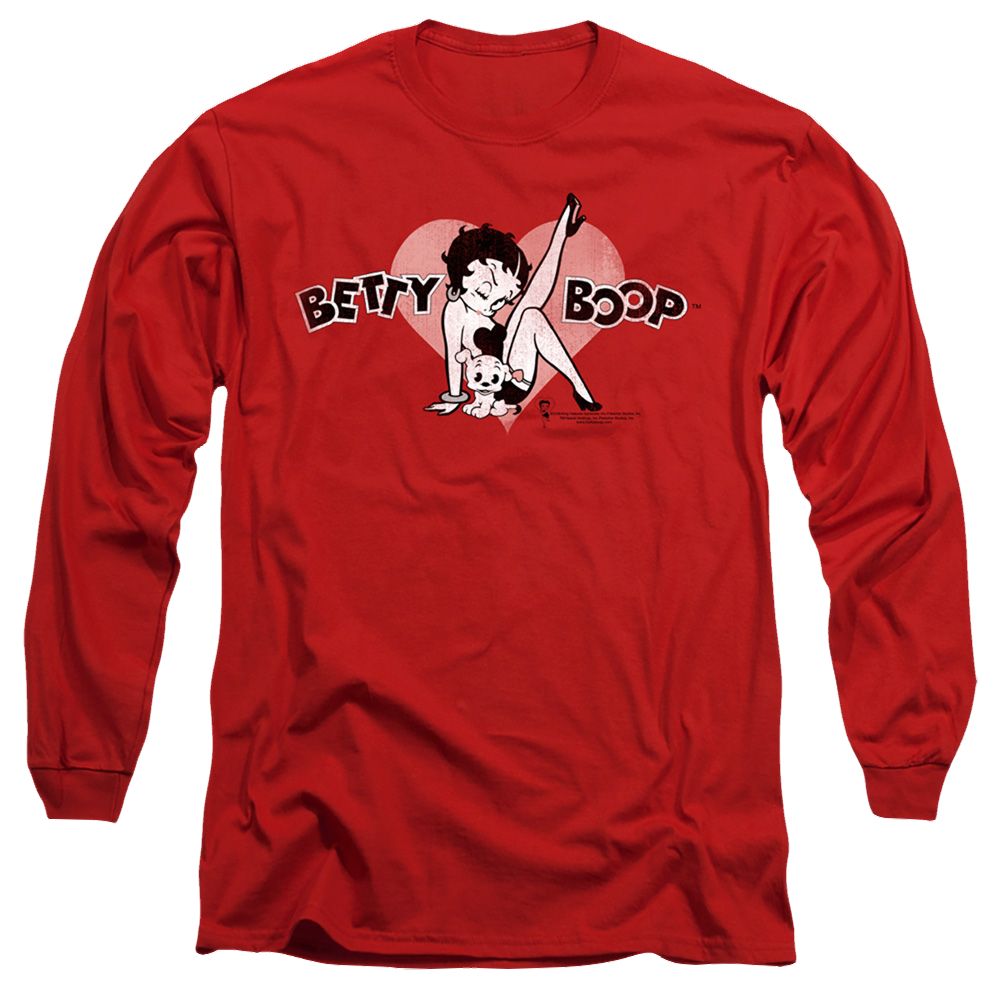 Betty Boop Vintage Cutie Pup - Men's Long Sleeve T-Shirt