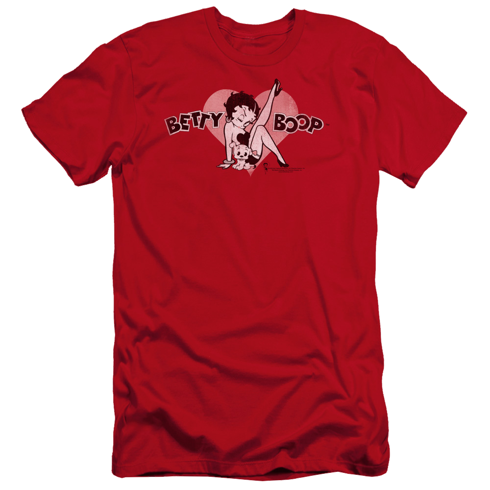 Betty Boop Vintage Cutie Pup - Men's Premium Slim Fit T-Shirt
