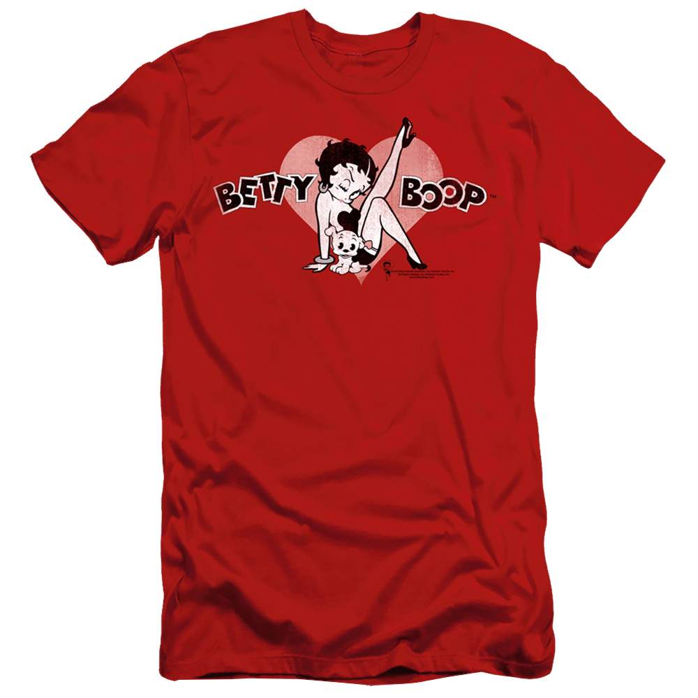 Betty Boop Vintage Cutie Pup - Men's Slim Fit T-Shirt