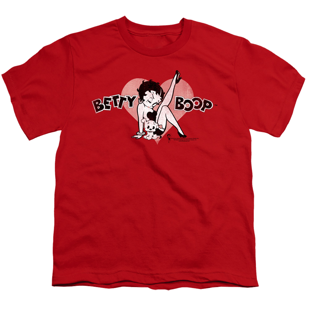 Betty Boop Vintage Cutie Pup - Youth T-Shirt