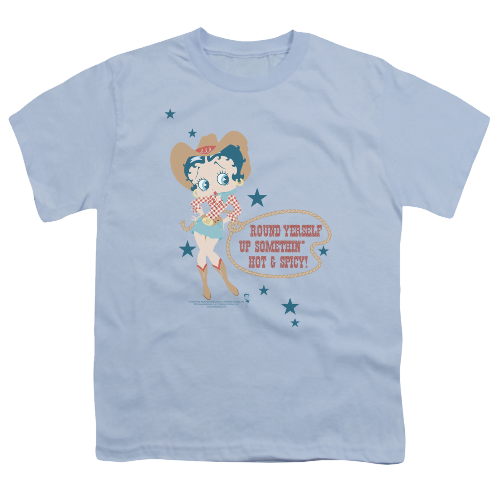 Betty Boop Hot And Spicy Cowgirl - Youth T-Shirt