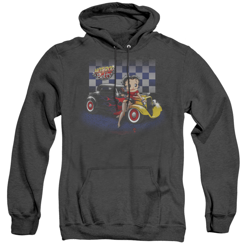 Betty Boop Hot Rod Boop - Heather Pullover Hoodie