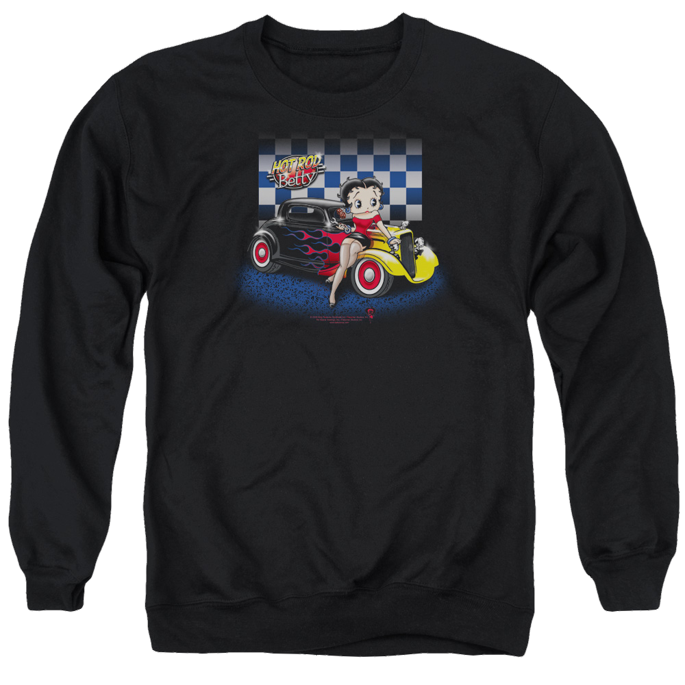 Betty Boop Hot Rod Boop - Men's Crewneck Sweatshirt