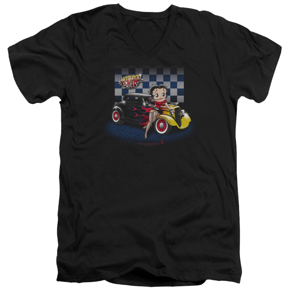 Betty Boop Hot Rod Boop - Men's V-Neck T-Shirt