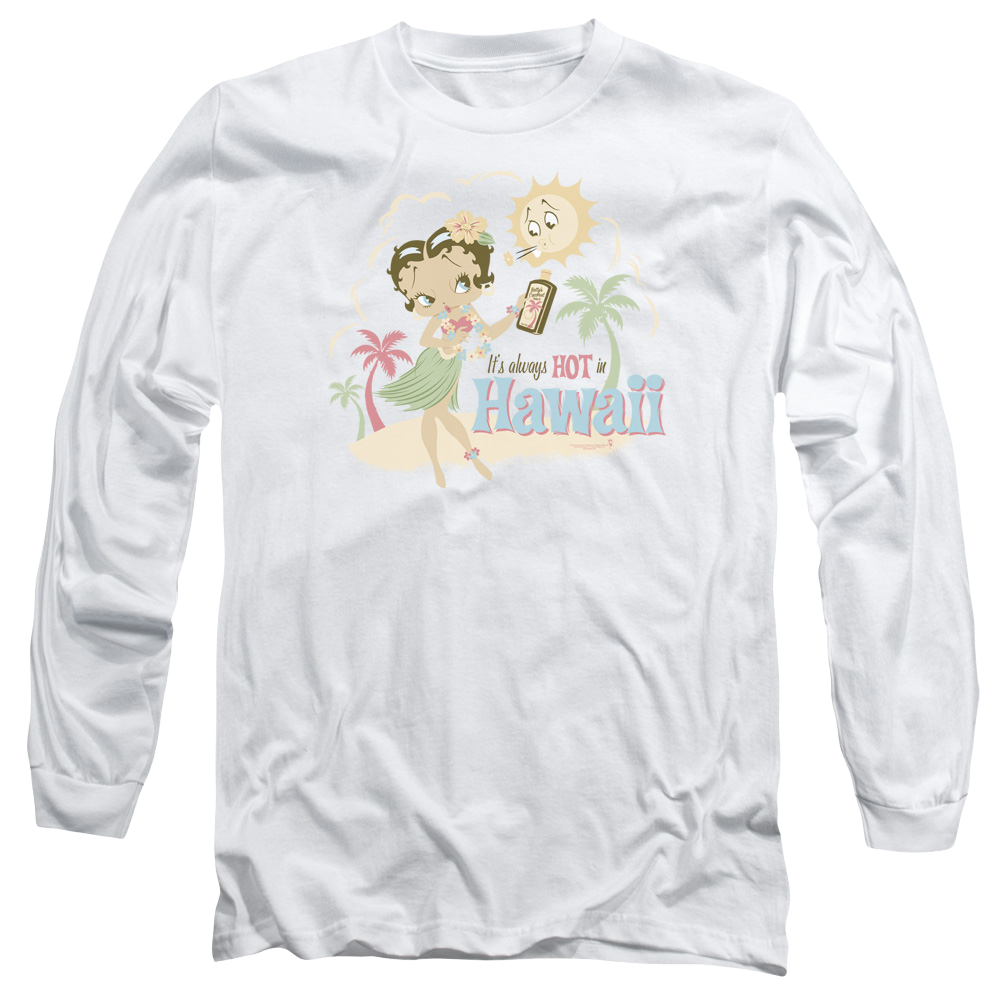 Betty Boop Hot In Hawaii - Men's Long Sleeve T-Shirt