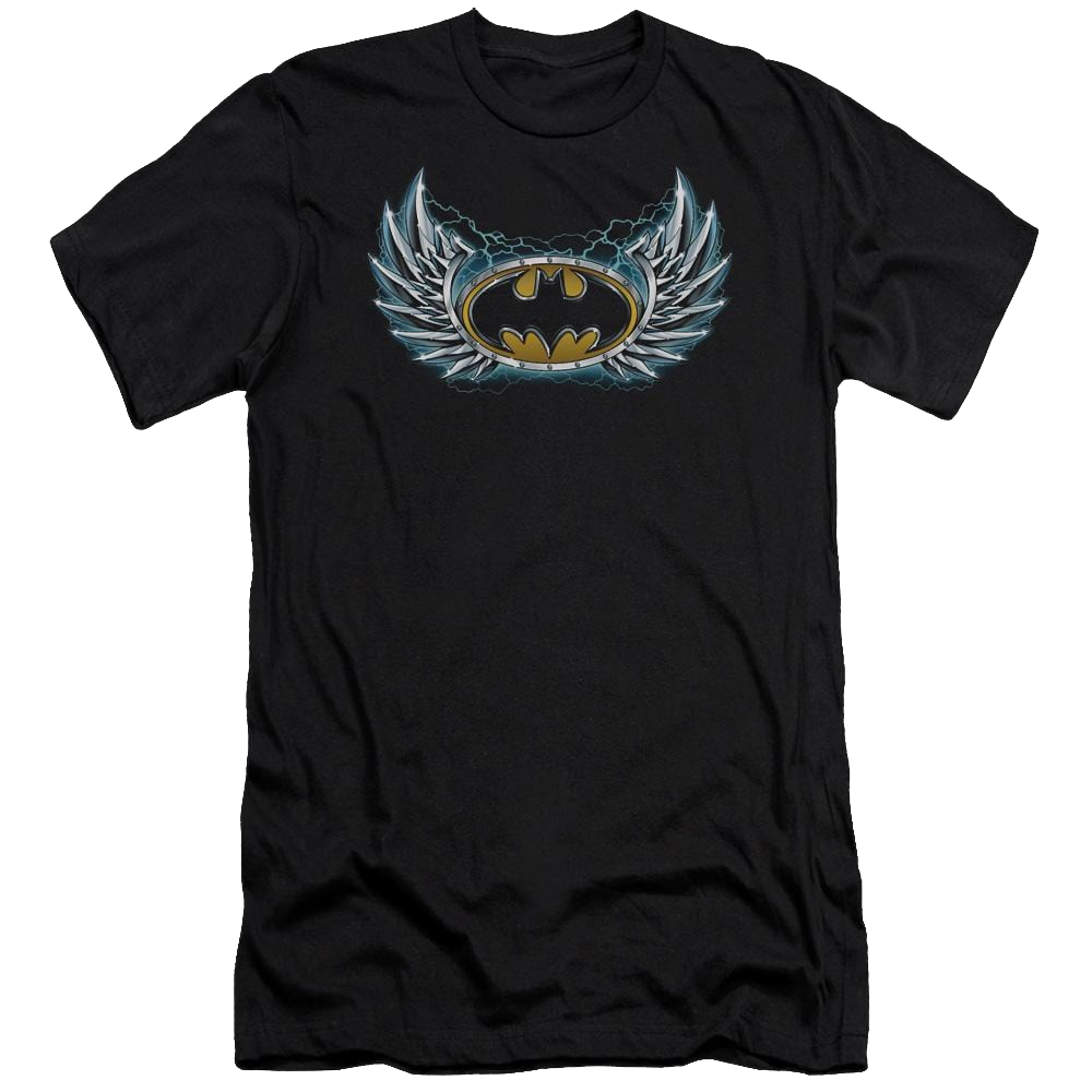 Batman Steel Wings Logo - Men's Premium Slim Fit T-Shirt