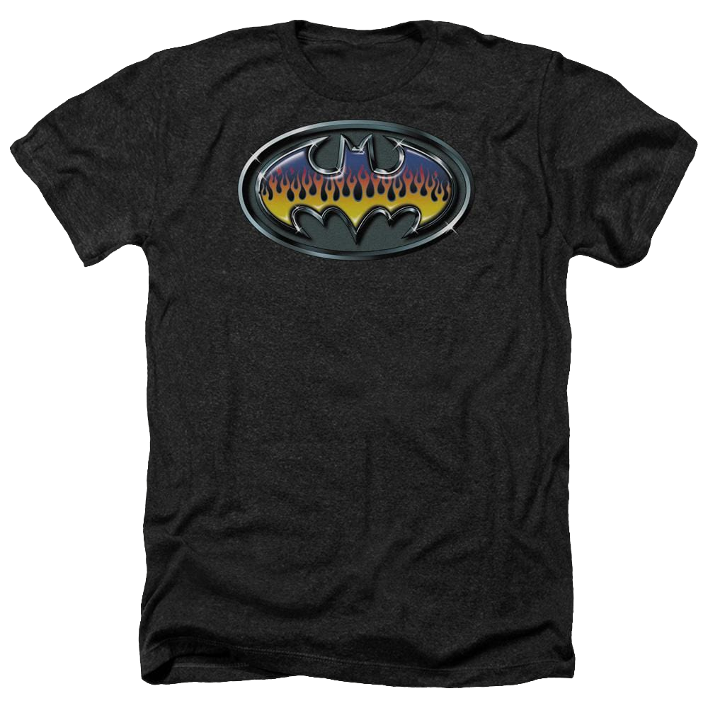 Batman Hot Rod Shield - Men's Heather T-Shirt