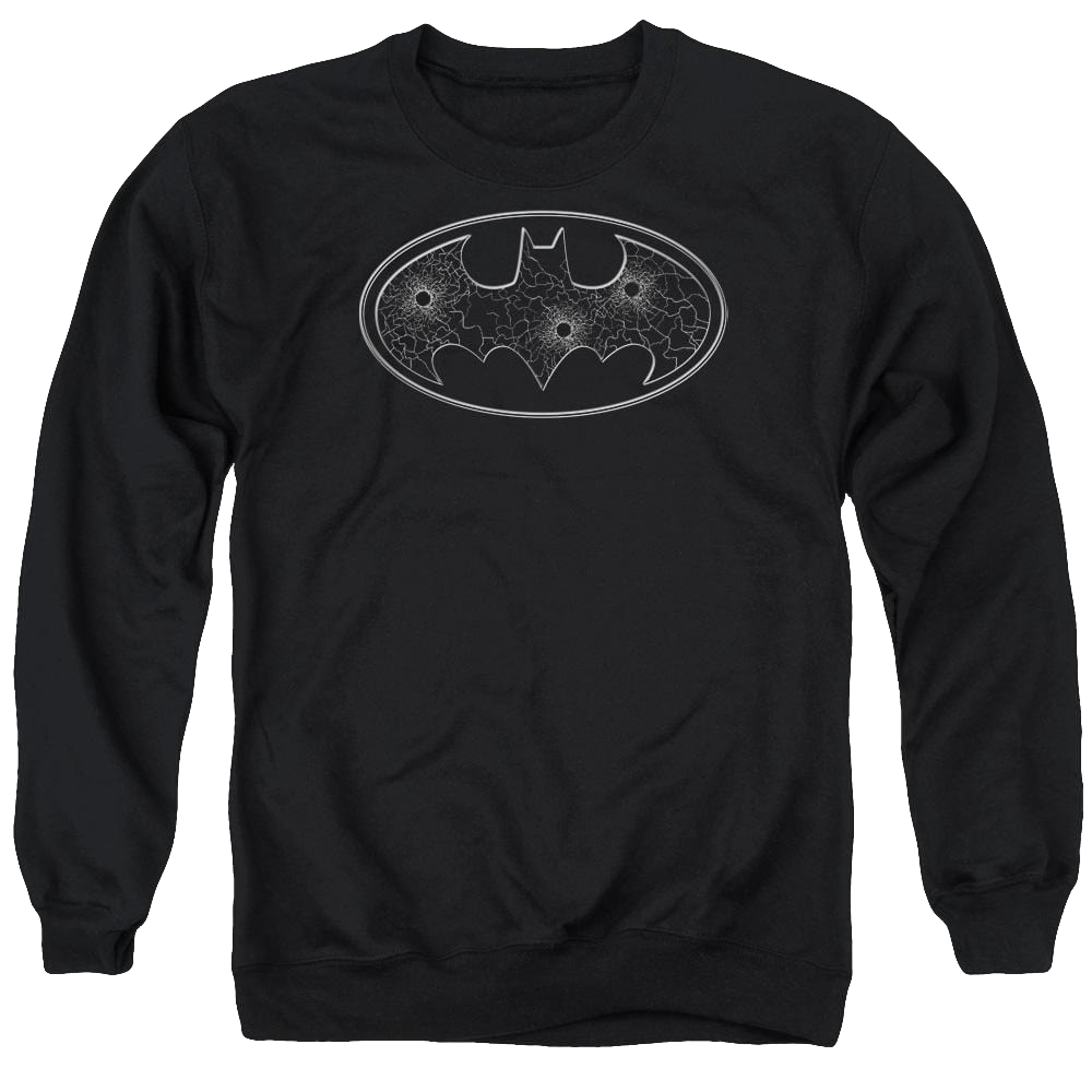 Batman Glass Hole Logo - Men's Crewneck Sweatshirt