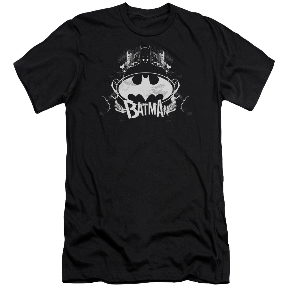 Batman Grim & Grity Premium Bella Canvas Slim Fit Mens T Shirt Black