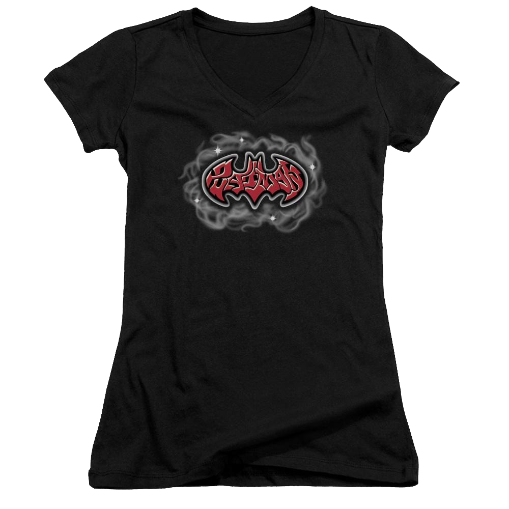 Batman Hip Hop Logo - Juniors V-Neck T-Shirt