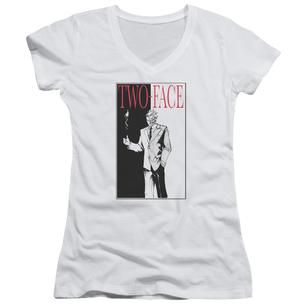 Batman Two Face - Juniors V-Neck T-Shirt
