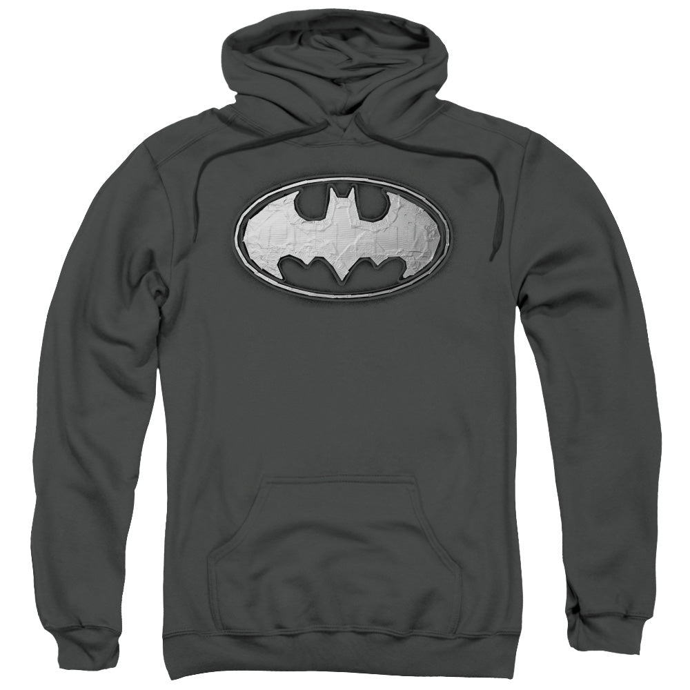 Batman Duct Tape Logo Mens Hoodie Charcoal