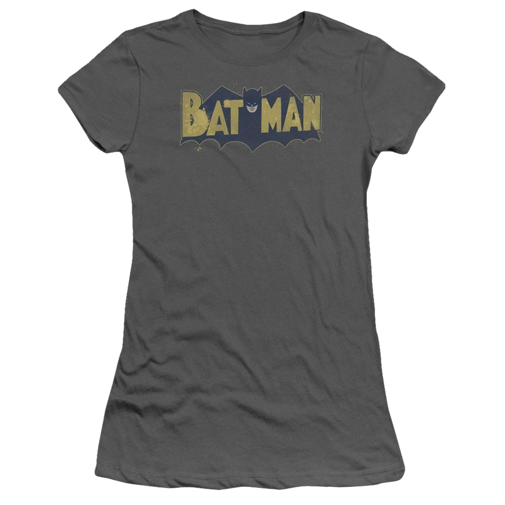 Batman Vintage Logo Splatter - Juniors T-Shirt