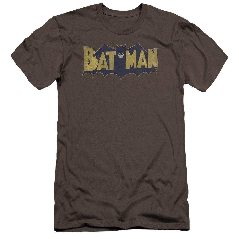 Batman Vintage Logo Splatter - Men's Premium Slim Fit T-Shirt