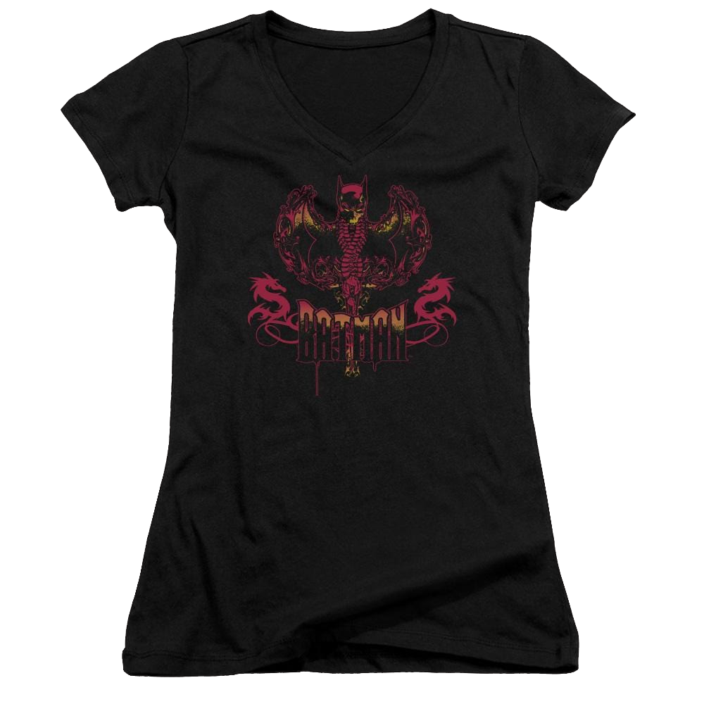 Batman Heart Of Fire - Juniors V-Neck T-Shirt