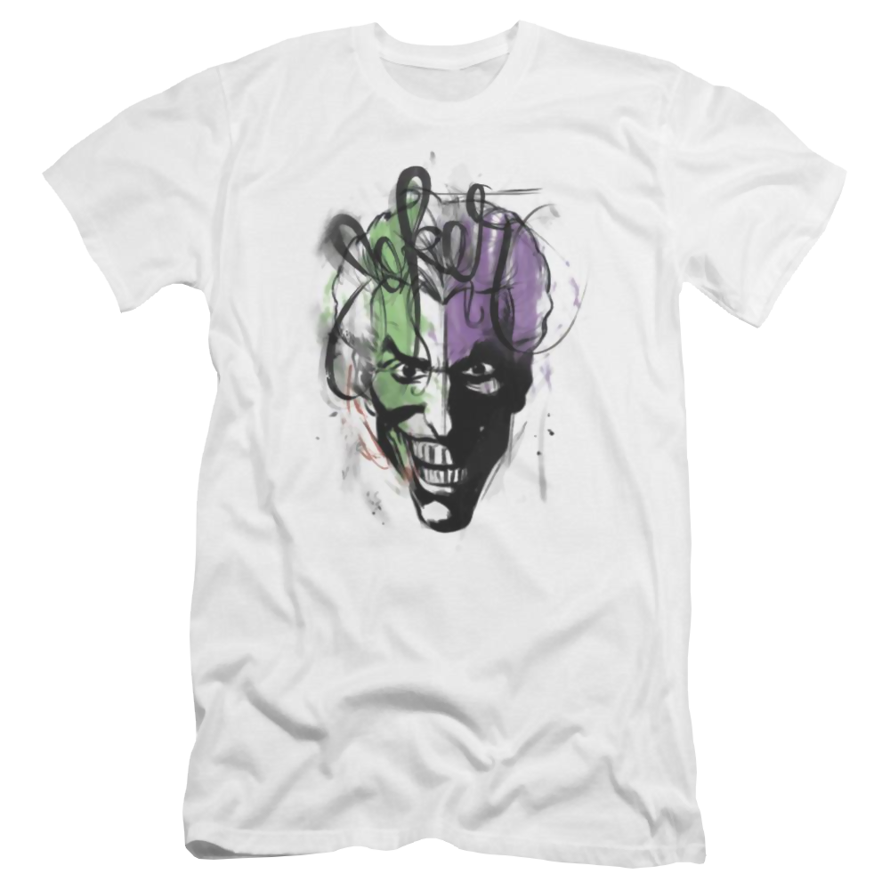 Batman Joker Airbrush - Men's Premium Slim Fit T-Shirt