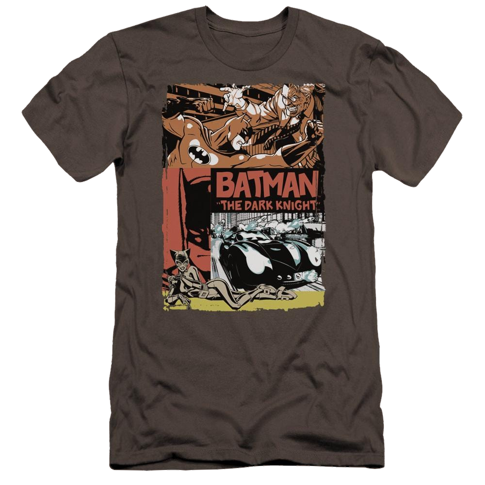 Batman Old Movie Poster Premium Adult Slim Fit T-Shirt
