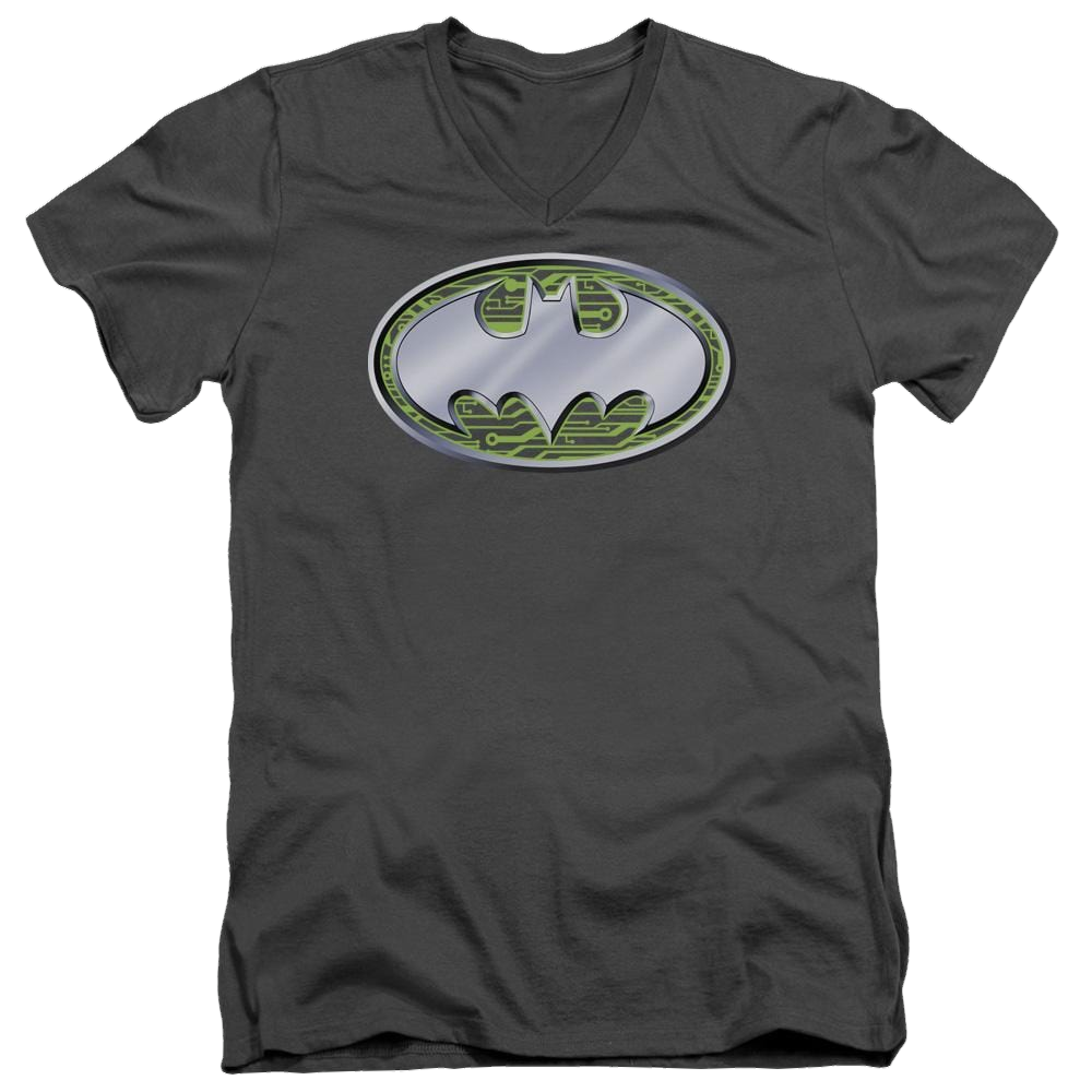 Batman Circuits Logo - Men's V-Neck T-Shirt