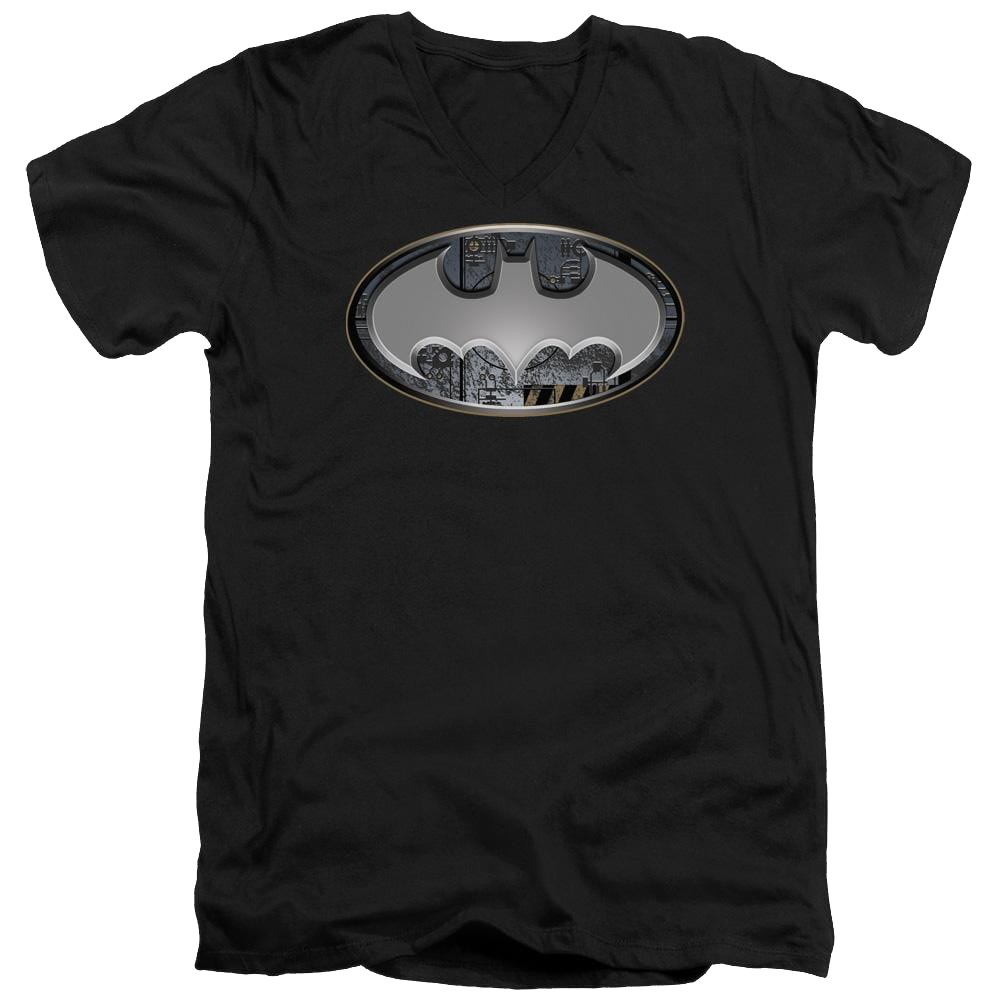 Batman Steel Wall Shield - Men's V-Neck T-Shirt