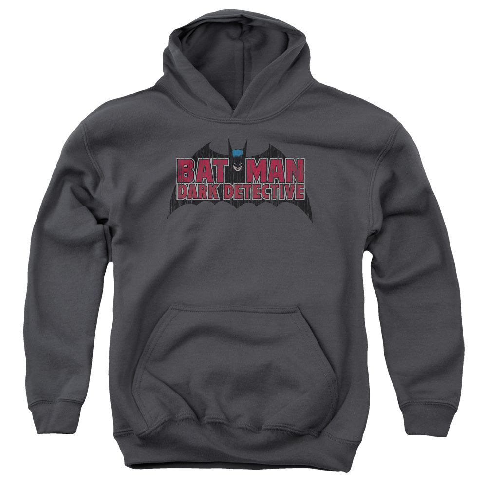 Batman Dark Detective Kids Youth Hoodie Charcoal