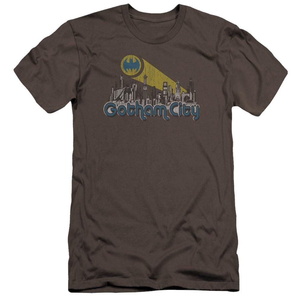 Batman Gotham City Distressed - Men's Premium Slim Fit T-Shirt