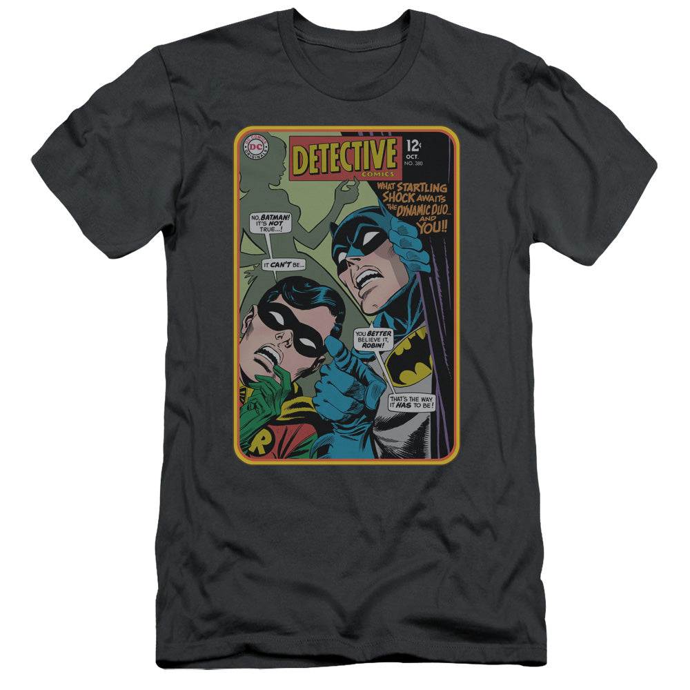Batman Detective #380 Slim Fit Mens T Shirt Charcoal