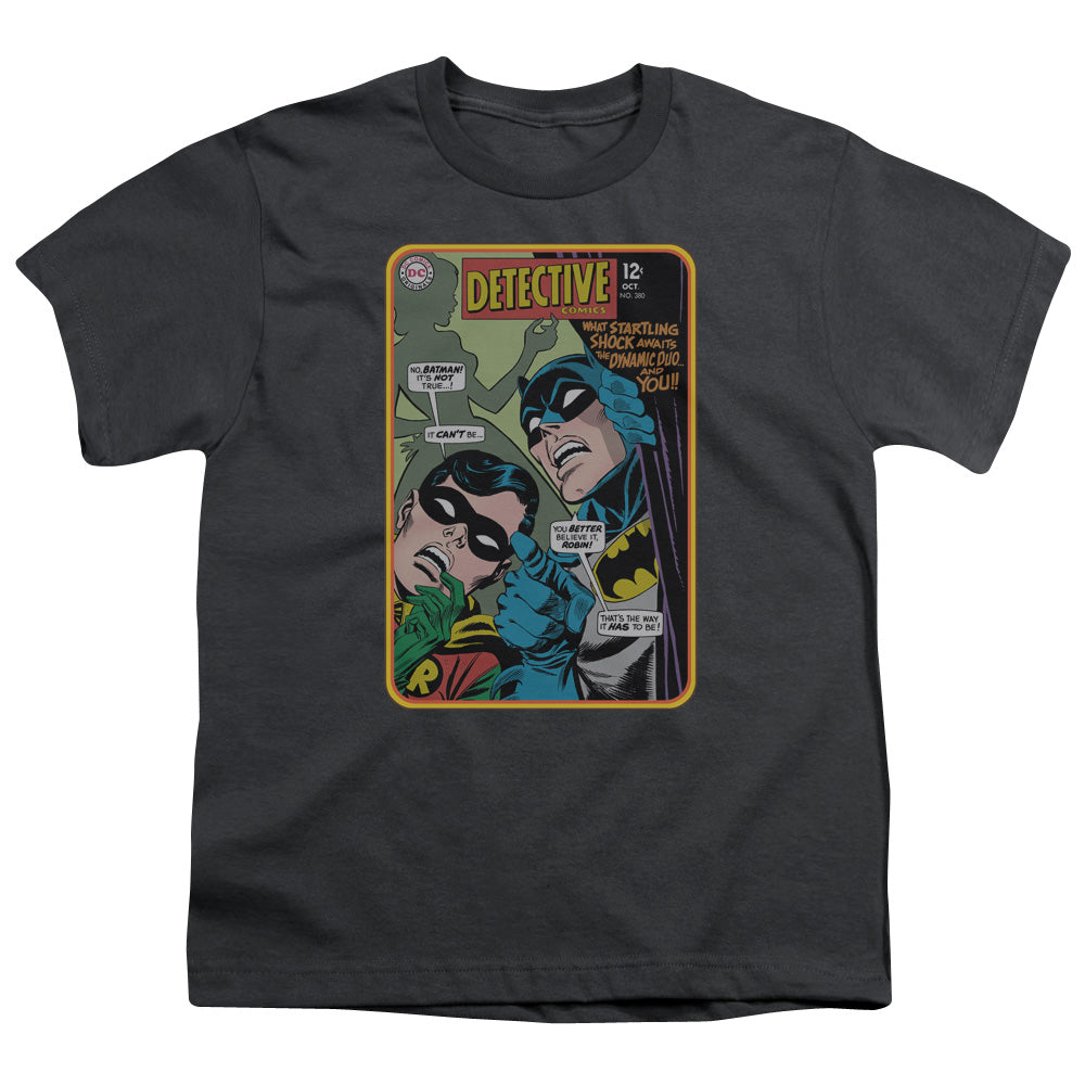 Batman Detective #380 Kids Youth T Shirt Charcoal