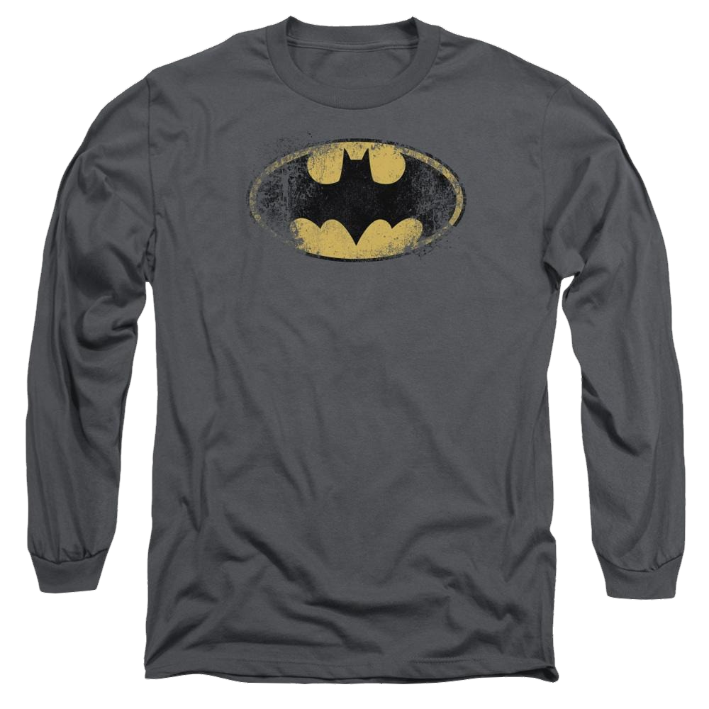 Batman Destroyed Logo - Men's Long Sleeve T-Shirt